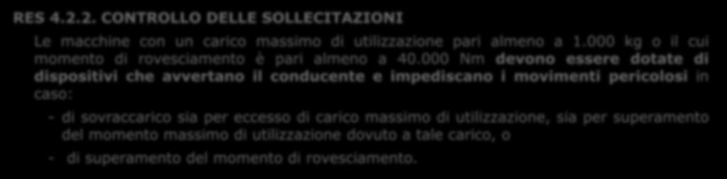 Il caricatore per rottami: il controllo delle sollecitazioni RES 4.