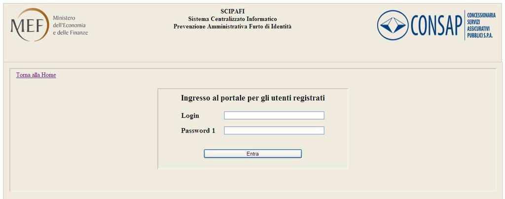 6.2 Login al servizio 6.2.1 Sintesi me Descrizione Regole di attivazione Punto di attivazione Login al servizio Procedura di