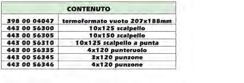 4430056395 1759 Termo serie mista scalpelli, punteruolo e punzoni In