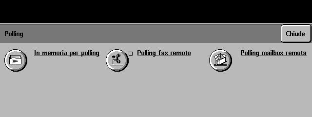 Polling Polling consente di memorizzare documenti fax nella memoria della macchina per permettere a un apparecchio fax remoto di recuperarli, oppure di eseguire operazioni di polling da un