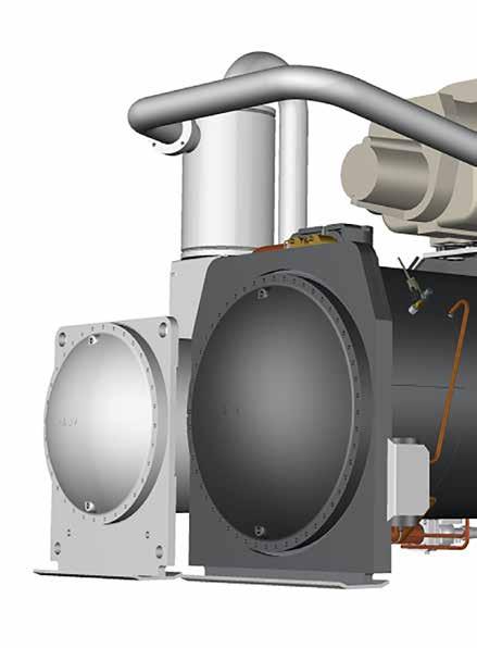 bassa velocità Trane con 3 sole parti mobili Parzializzazione infinita per un adeguamento accurato al carico RTHD evo utilizza la pressione differenziale del sistema per spostare l olio (senza pompa