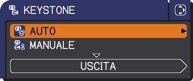 Operazioni Regolazione della posizione 1. 2. Premere il pulsante POSITION sul telecomando se non è indicato un menu. Sullo schermo apparirà l'indicazione "POSIZIONE".