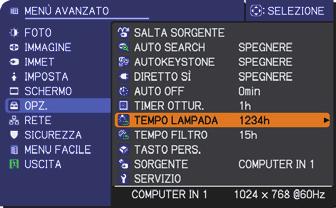 AC IN I O HDMI DVI-D CONTROL IN CONTROL OUT REMOTE CONTROL IN OUT LAN VIDEO 1 S-VIDEO COMPUTER IN1 COMPUTER IN2 BNC R/Cr/Pr G/Y B/Cb/Pb H V VIDEO 2 Y Cb/Pb Cr/Pr MONITOR OUT Manutenzione Manutenzione