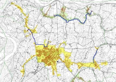 COLLETTAMENTO FRAZIONI DI TABELLANO E TORRICELLA E VIE NUOVE AL DEPURATORE DI SUZZARA INQUADRAMENTO CARTOGRAFICO Intervento proposto Costo collettore Tabellano Torricella - Suzzara 4094 m 760.