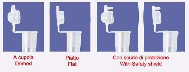 richiudibili Certificate RNase, DNase e DNA free, PCR-Clean Autoclavabili (+121 C - 20 minuti) Features: Volume of 0.2 ml or 0.