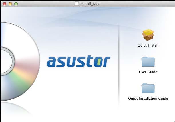 4.1.2. Utenti Mac Inserire il CD di installazione nel lettore CD del computer e selezionare Quick Install (Installazione rapida) dal menu del CD.