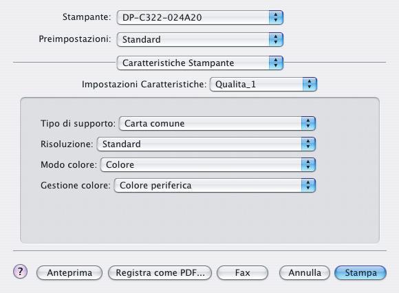 Menu Qualità_1 (nel menu Caratteristiche stampante) Nel menu Qualità_1 si configurano le impostazioni che determinano la qualità di stampa.