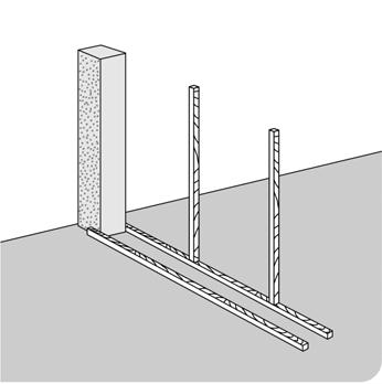 strutture verticali Posa in opera La posa si compone di tre fasi successive: fase preliminare; fase di installazione; fase di finitura.