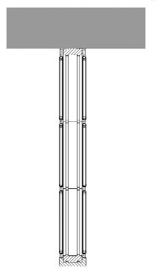 40 strutture verticali sistema Pegasus Posavelox Appoggi perimetrali Con lista in legno