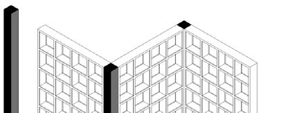 angolare 95x95x3000 mm permette la creazione di pareti a L, ad O, ad S ecc.