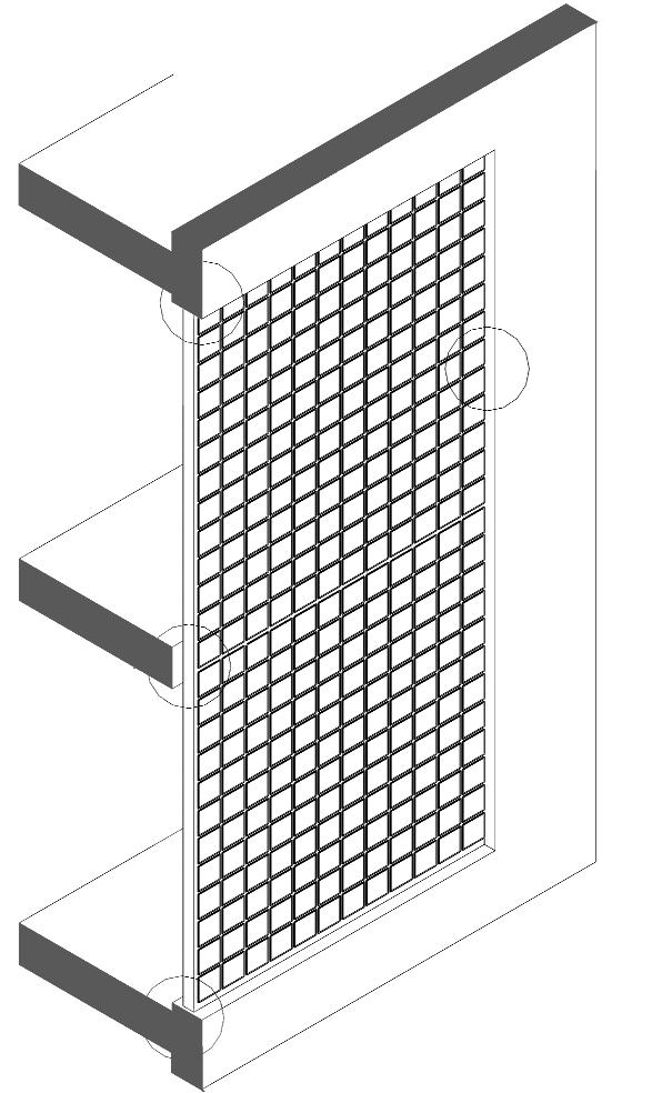 22 strutture verticali Installazione con il sistema tradizionale (malta cementizia) Sezioni di ancoraggio Nella progettazione di pareti in Vetroaarredo è importante prevedere opportuni vincoli