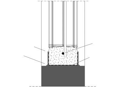 strutture verticali Installazione con il sistema tradizionale (malta cementizia) Fissaggio continuo con