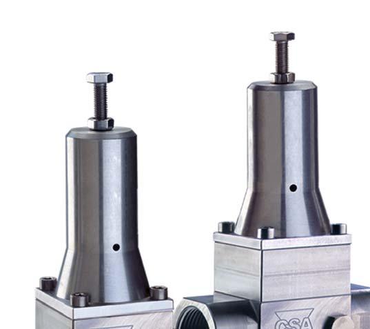 Riduttore - stabilizzatore della pressione di valle in acciaio inossidabile - Mod. VRCD FF La valvola CSA Mod.