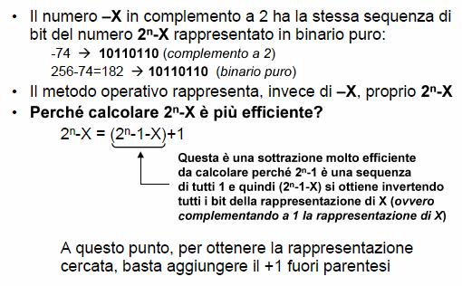 Perche il complemento a 2?