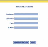 Per tornare al dettaglio anagrafica cliccate Torna al dettaglio.