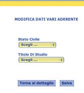 Quali altri dati posso cambiare? Se cliccate su Modifica/Aggiungi Dati Vari, potete inserire o modificare la qualifica, lo stato civile e il titolo di studio.