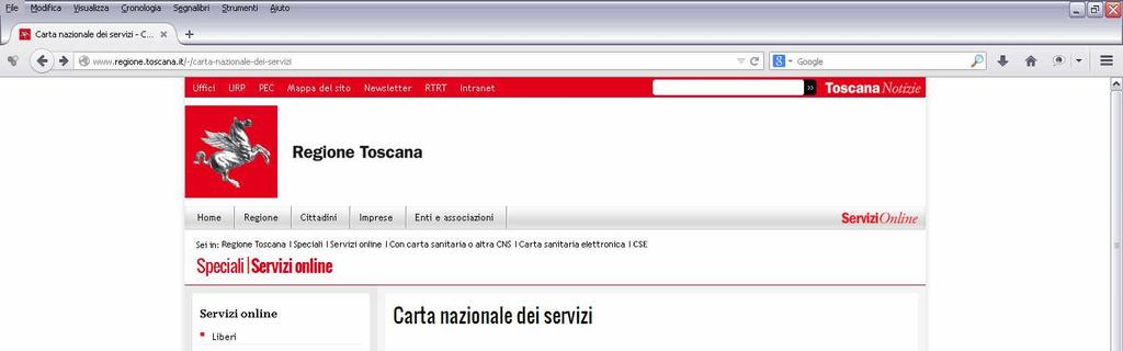 3. Carta nazionale servizi (CNS) http://www.