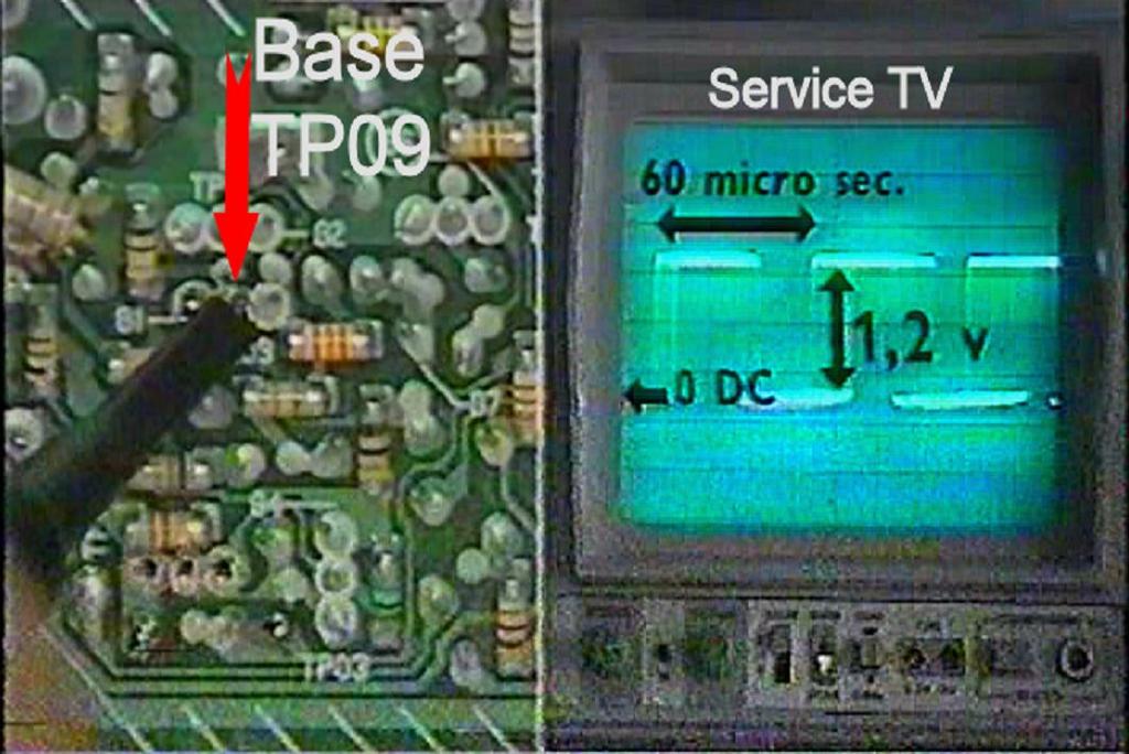 dovrete visualizzare sulla base del transistor TP09.