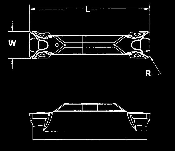 Filettatura, scanalatura, troncatura canalatura TC Inserti TC/TC L Larghezza di scanalatura 2 8mm/.079.