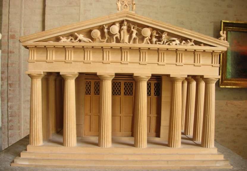Tempio greco Costruzione scultorea basamento orizzontale,