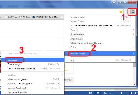 9 Accesso in LAN da Google CHROME Per utilizzare il browser Chrome in alternativa a I.Explorer, è necessario installare il plug in IE Tab.