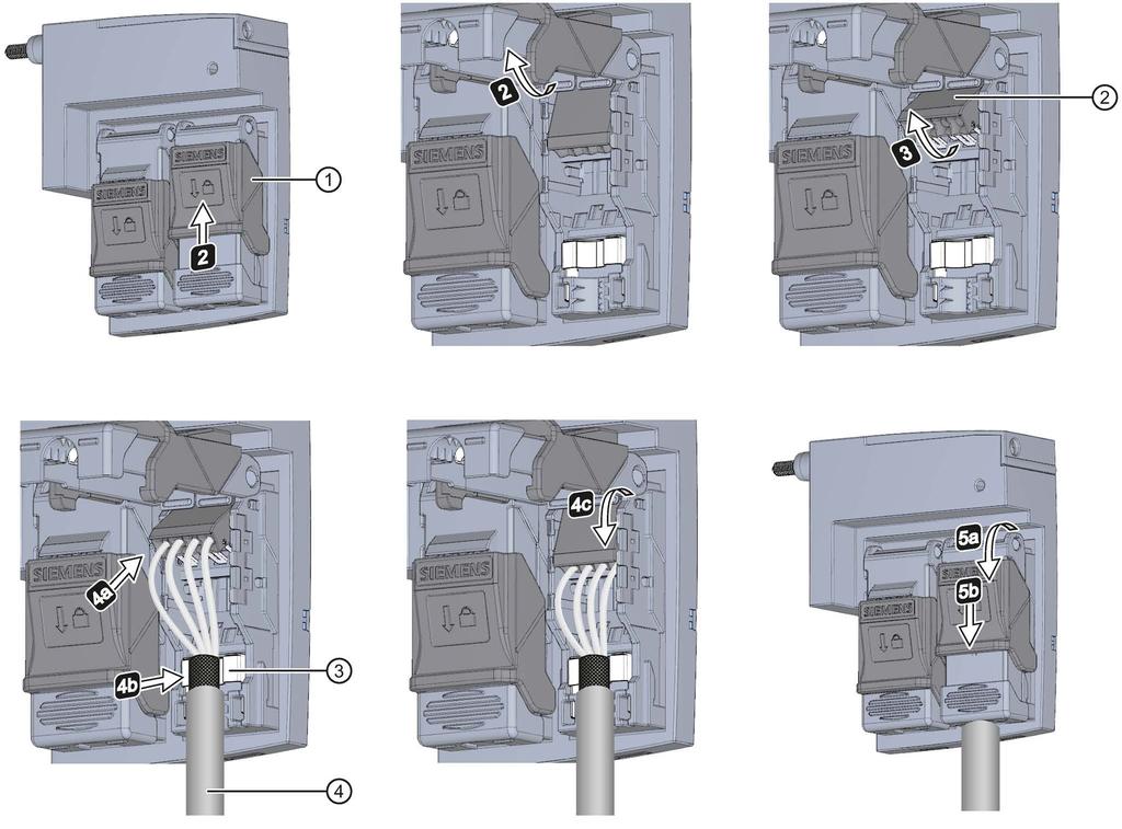 Collegamento 5.12 Collegamento delle interfacce di comunicazione 6. Inserire il BusAdapter BA 2 FC e fissarlo a vite sulla CPU/sul modulo d'interfaccia (1 vite con coppia di serraggio 0,2 Nm).