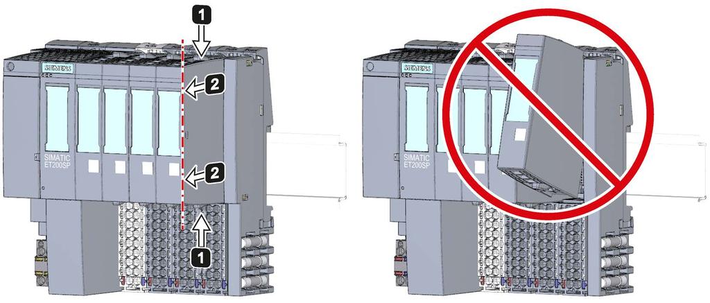 Manutenzione 12.1 Estrazione e inserimento di moduli di periferia/avviatori motore Estrazione dei moduli di periferia Per estrarre un modulo di periferia, procedere nel modo seguente: 1.