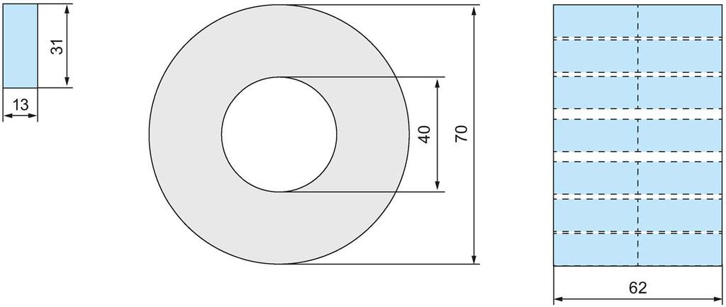 Disegno quotato del supporto per schermi A.