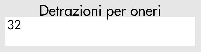 Detrazioni per oneri Detrazione del 19 % applicata all importo esposto nel campo 43 relativa agli oneri all art.