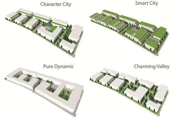 Immagine 3 Disegni di blocchi urbani Step 6 Le varianti finali dell isolato sono analizzate utilizzando le tecniche microclimatiche che sono state utilizzate per adattare il concetto del envelope. 4.