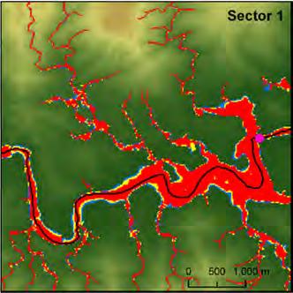 Table 1. Description of dams and weirs located in the major fluvial axis of the selected basins Basin Major fluvial axis Number Distance from mouth (km) Description Cedrino A 1 13.