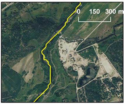 zone derived using GIS layers and number of spot checks with