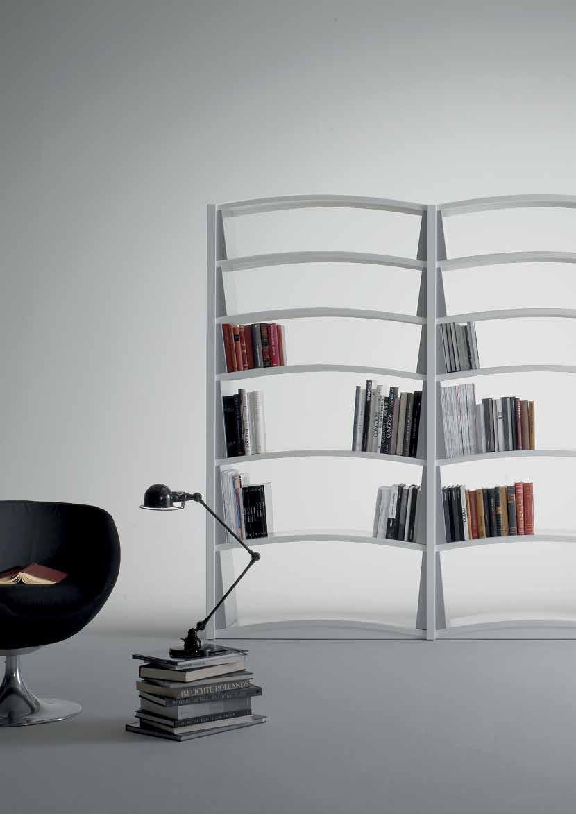 FINITURE Libreria modulare a giorno Struttura e piani in metallo Alluminio RAL 9006 Antracite RAL 7016 RAL 9010 Fianchetti fermalibri in metallo Alluminio RAL 9006 MISURE 1046 1046 1046 1046 344 230