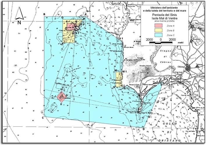 Appendice 1 Delimitazione dell Area Marina Protetta Penisola del Sinis