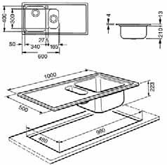 NOVITÀ NOVITÀ LL116D-2 LAVELLO DA INCASSO, 116 CM 260,00 LL102D-2 260,00 LAVELLO DA INCASSO, 100 CM 80 60 Estetica Classica Gocciolatoio a destra Acciaio inox AISI304 spazzolato Bordo 4 mm Vasca