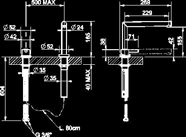 NOVITÀ NOVITÀ MDQ5-CSP 580,00 MFQ8-CR 490,00 MFQ8-CSP 530,00 MT0 345,00 MISCELATORE MONOCOMANDO MISCELATORE MONOCOMANDO MISCELATORE MONOCOMANDO MISCELATORE TELESCOPICO CON COMANDO REMOTO Finitura