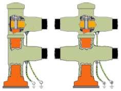 l condotto sbarre superiore da 1250A, completamente isolato, permette di accoppiare fra di loro quadri TPR6 da 630 o 1250A.