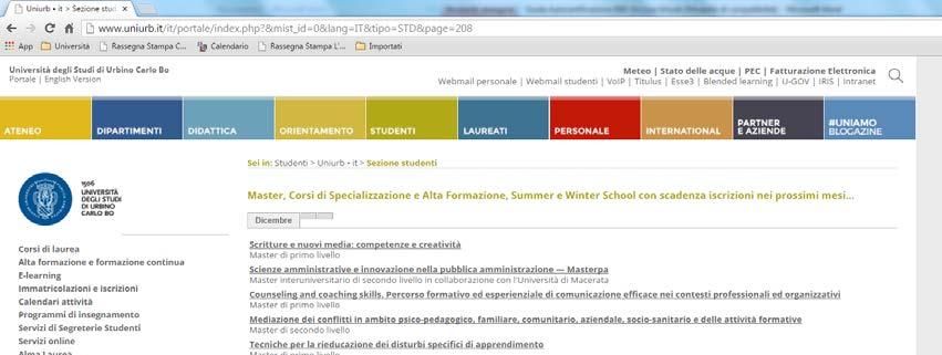 it) accedere all area Studenti.