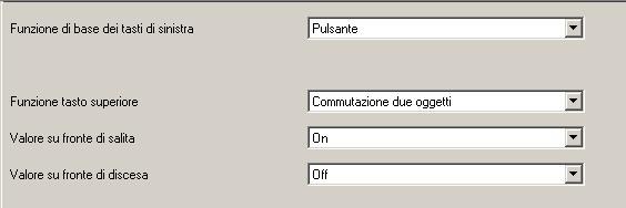 Off 5=disabilitazione forzata [0] 0 32000 s Solo se temporizzato [0] Parametro "Commutazione a un oggetto" Parametri "Commutazione 2 oggetti"