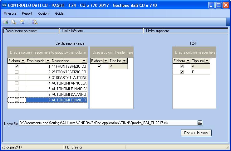 Questa funzione è presente nel menù: CU o Utilità CU Utilità: Controllo Dati CU-PAGHE (1/4) Con la dicitura: Controllo Dati CU,PAGHE- F24EP o Implementazioni Nuova funzione di controllo per