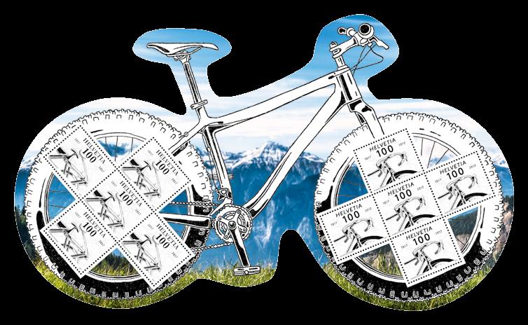 Francobolli speciali 200 anni della bicicletta Dalla bici senza pedali all e-bike In Svizzera, terra delle biciclette, la bici è molto amata. È naturale festeggiare fastosamente i suoi 200 anni.