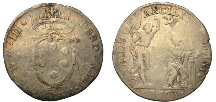 2,98 Rarissima q./mb 250 96 Giulio 1603 (Con stemma - III serie). Stemma semiovale coronato.