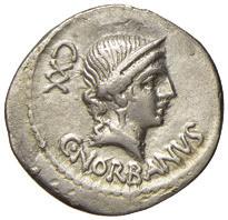 NORBANUS (83 a.c.) d/testa di venere volta a destra.