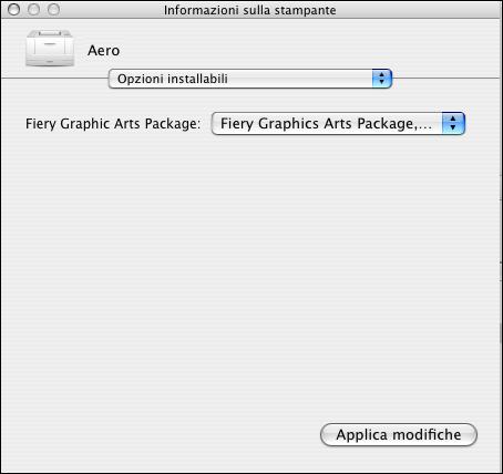 CONFIGURAZIONE DELLA STAMPA SU MAC OS X 15 4 Selezionare Opzioni installabili.
