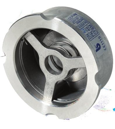 Valvola di ritegno a disco - wafer /Disc wafer spring check valve Serie W6 EN GJL 250 CF8M W6.