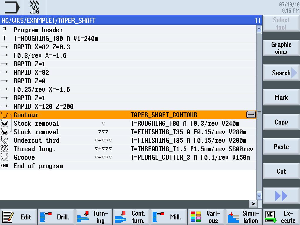 DIN/ISO. La programmazione si può effettuare in DIN/ISO 66025 e in cicli DIN.