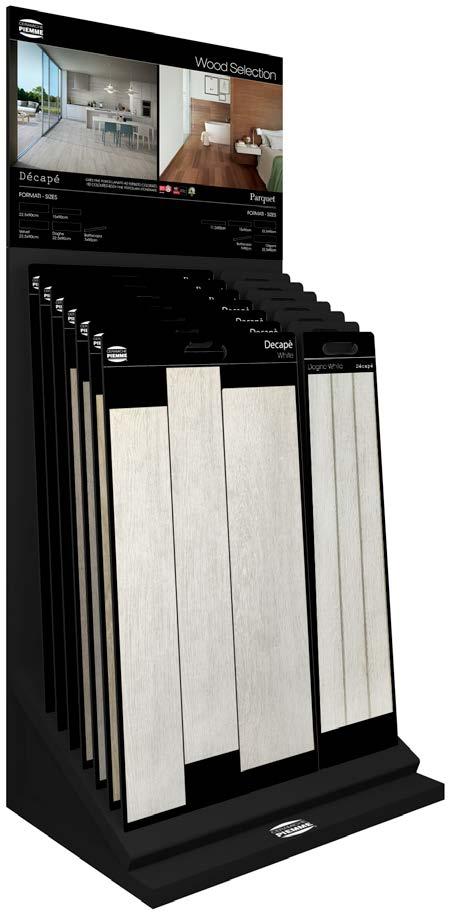 Wood Selection DISPLAY WOOD SELECTION White Doghe White DISTINTA MATERIALE 00901 00904 00907 00899 00903 00906 11,2x90cm 11,2x90cm PARQUET IROKO NAT/RET PARQUET IROKO NAT/RET PARQUET IROKO NAT/RET