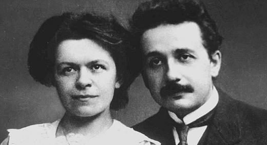 Albert Einstein in compagnia della prima moglie Mileva Marić(Titel, 19 dicembre 1875 Zurigo, 4 agosto