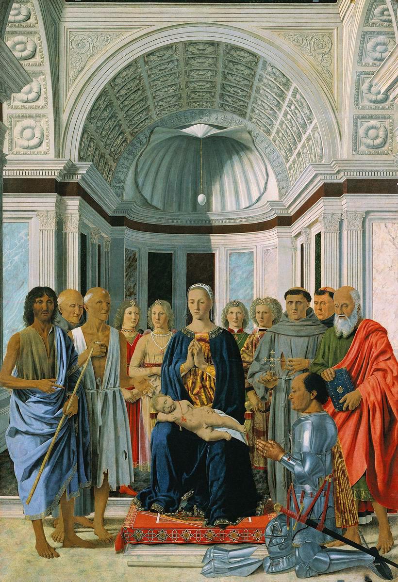 180 #11. SPAZI PROIETTIVI E PROIETTIVITÀ Figura 11.1: Piero Della Francesca (1415 1492), Pala di Brera / Pala Montefeltro per i = 0, 1.