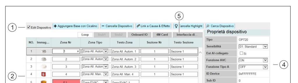 5 Funzionamento del software Scheda lavoro 'Rilevamento e comando' 5.